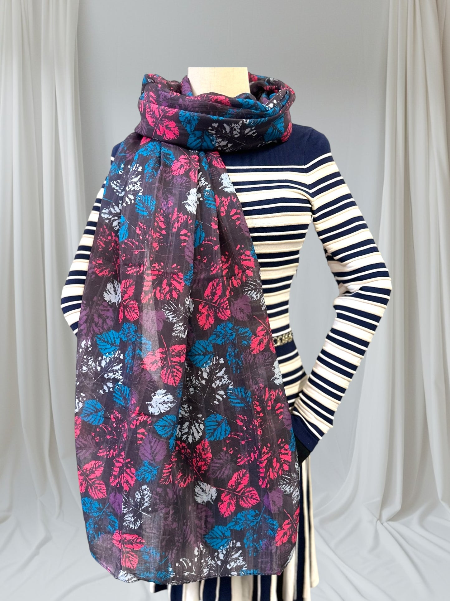 Maple Tree Leaves Leaf Print Scarf