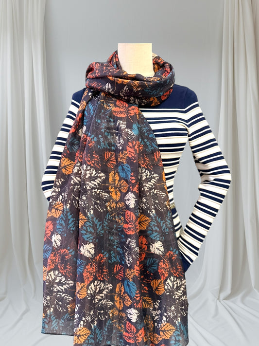 Maple Tree Leaves Leaf Print Scarf