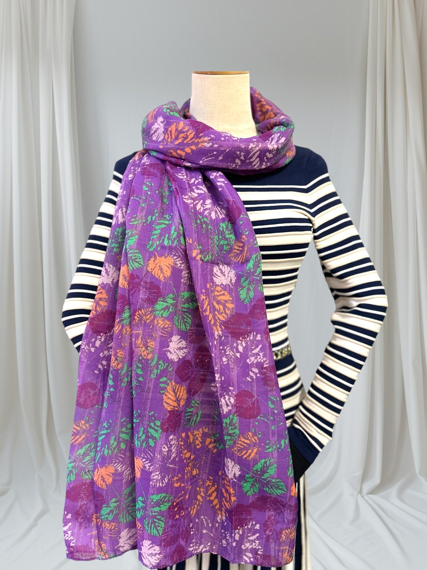 Maple Tree Leaves Leaf Print Scarf