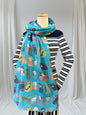 Cute Cat Print Scarf