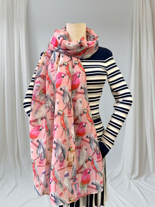 Bird Parrot  Print Scarf