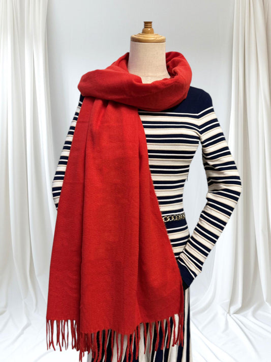 Super Soft Plain pashmina Tassel Scarf Wrap