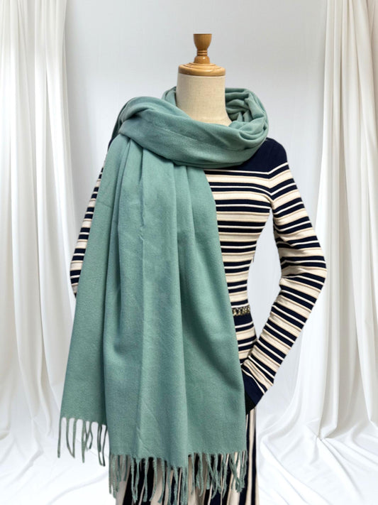 Super Soft Plain pashmina Tassel Scarf Wrap