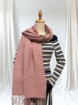 Super Soft Plain pashmina Tassel Scarf Wrap