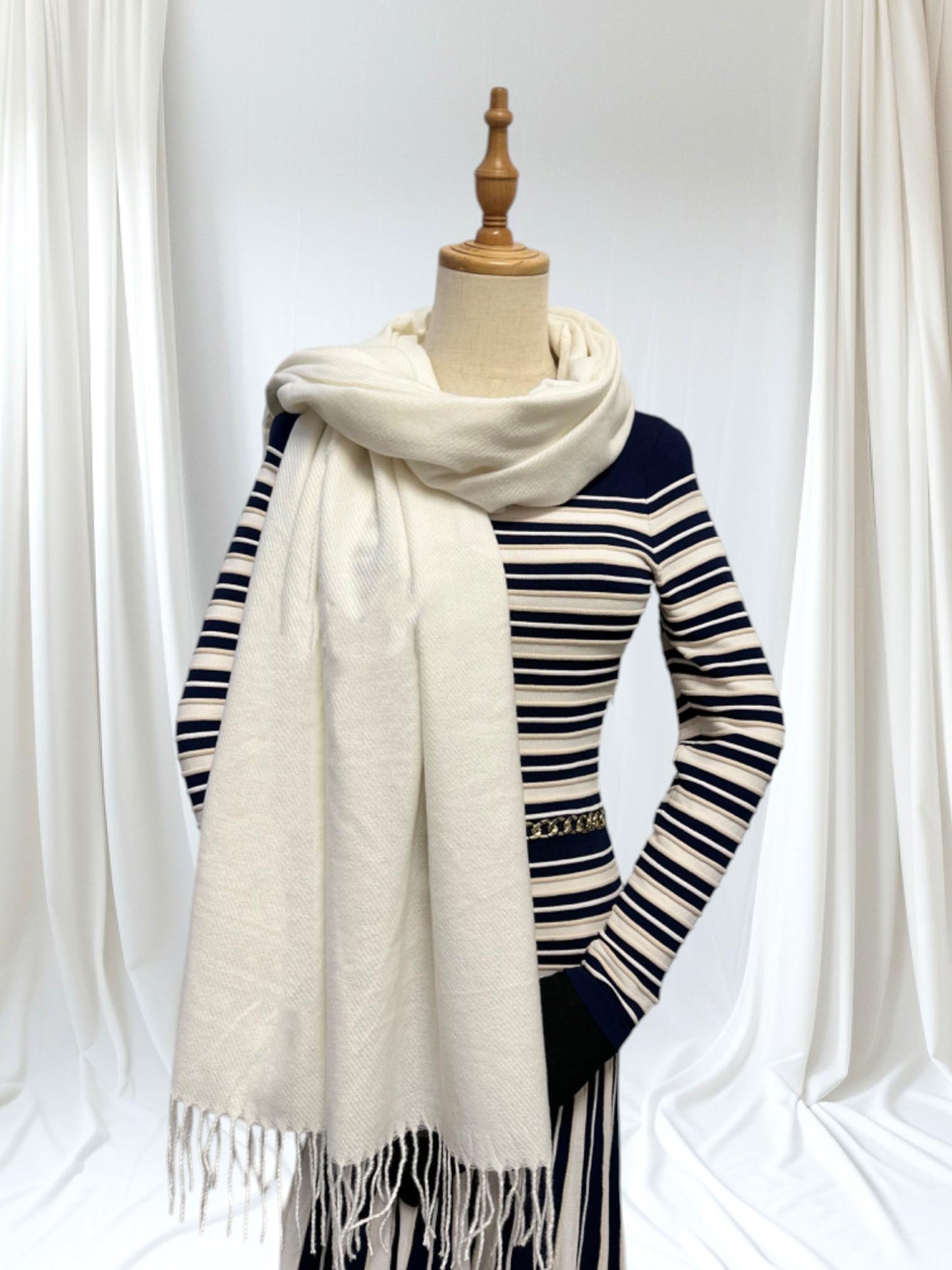 Super Soft Plain pashmina Tassel Scarf Wrap