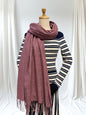 Super Soft Plain pashmina Tassel Scarf Wrap