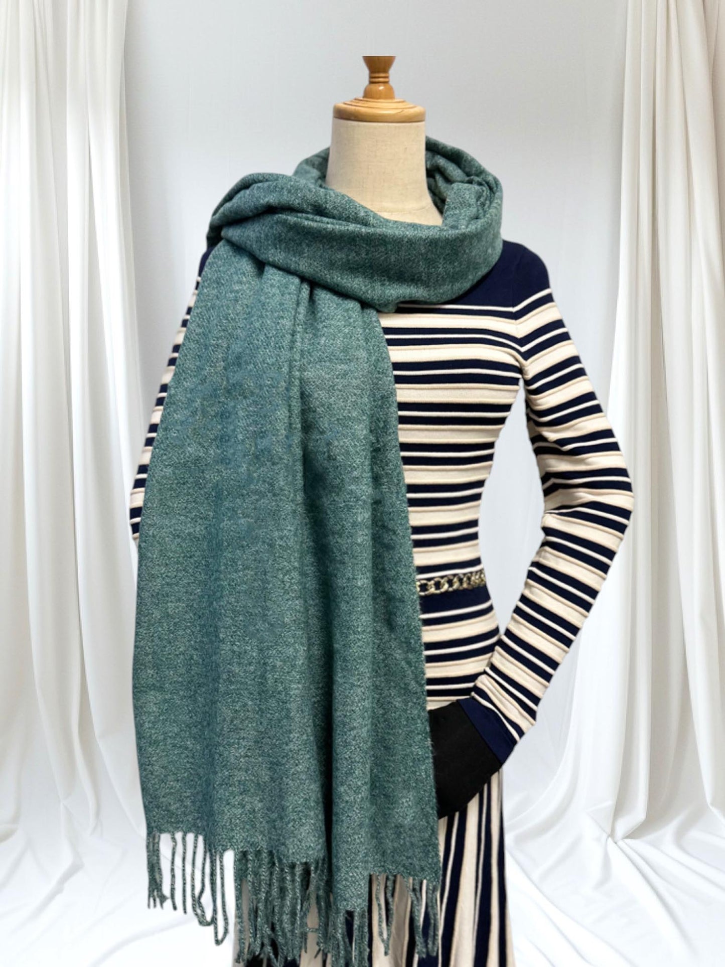 Super Soft Plain pashmina Tassel Scarf Wrap