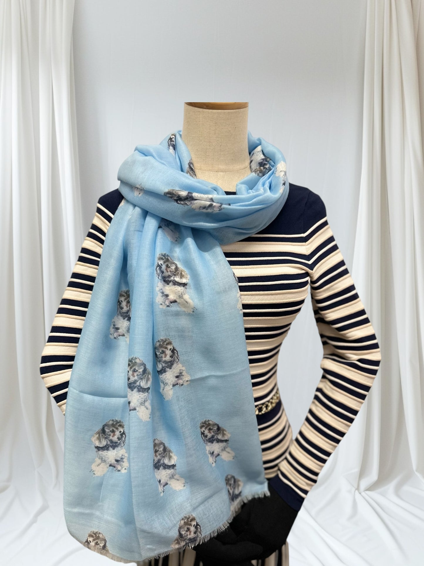 Poodle  Print Scarf