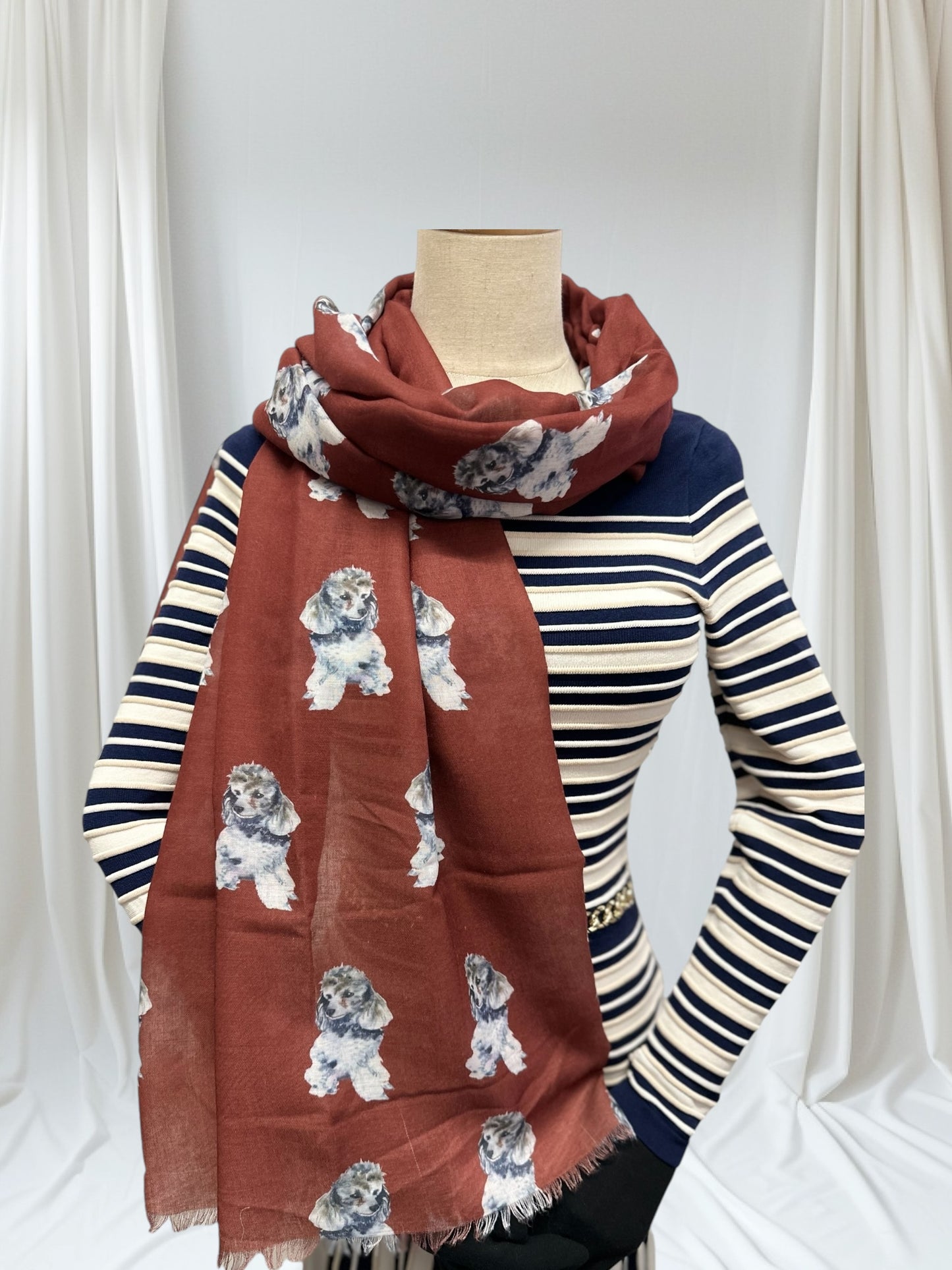 Poodle  Print Scarf