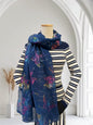 Glitter Rainbow Butterfly Print Scarf