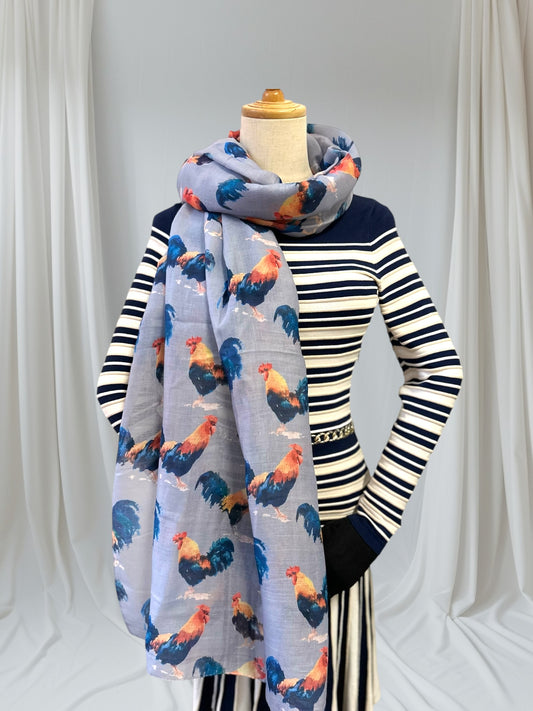 Rooster Print Scarf