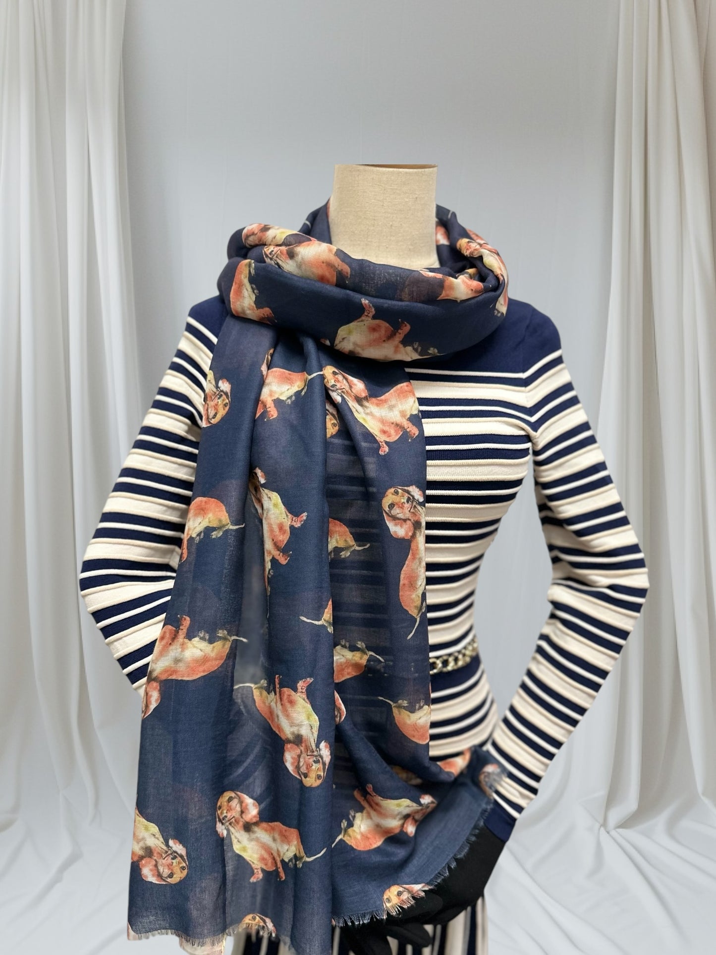 Sausage Dog Print Scarf