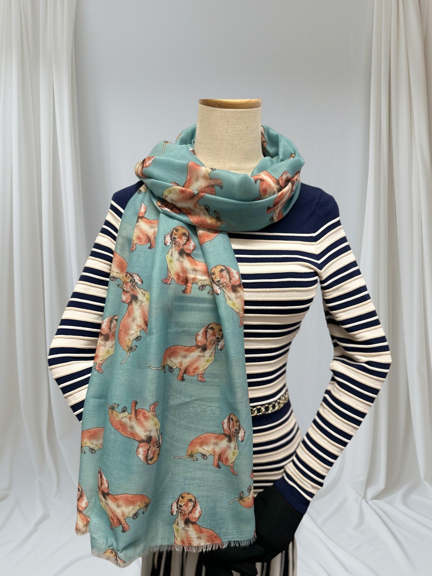 Sausage Dog Print Scarf
