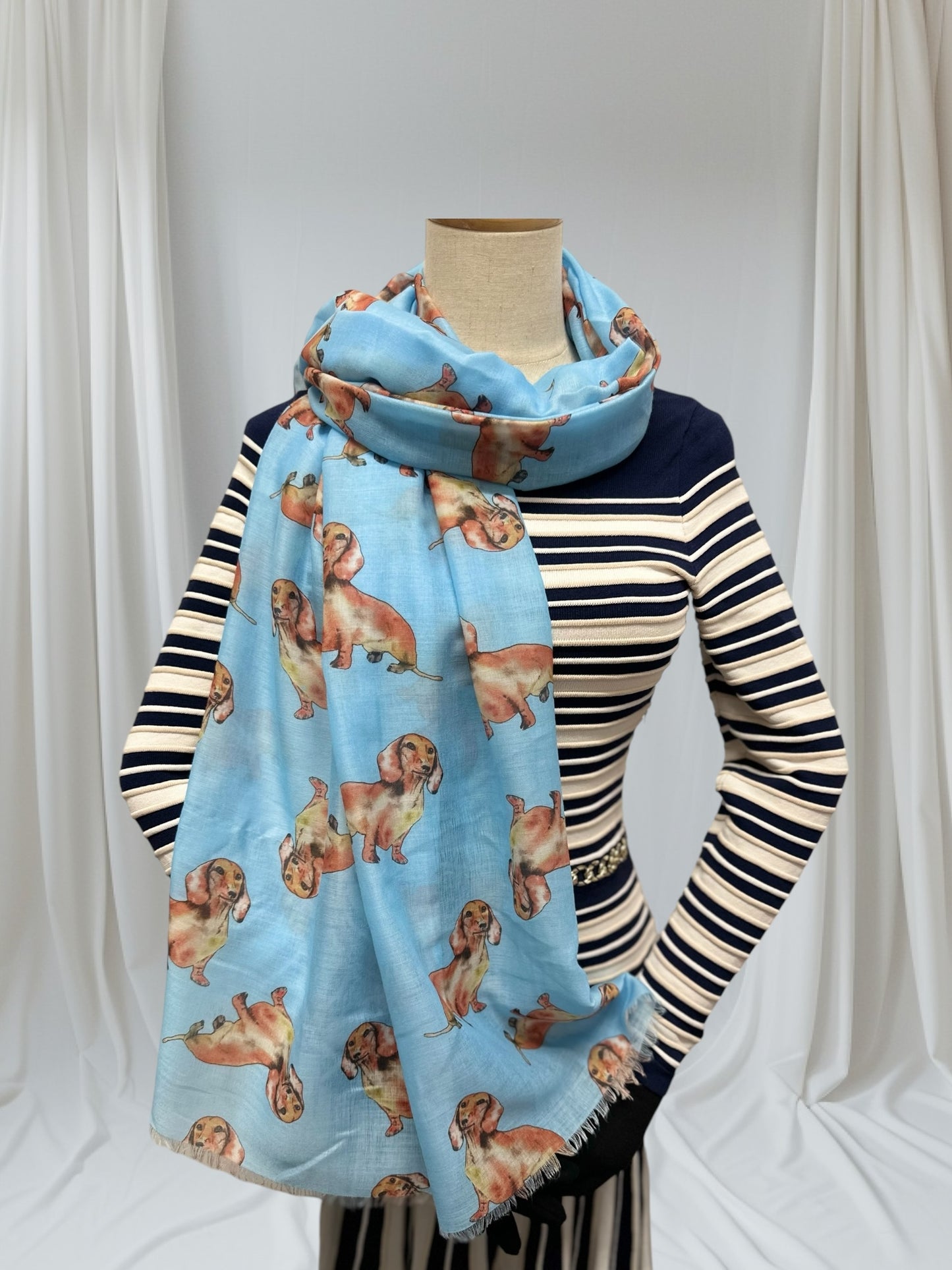 Sausage Dog Print Scarf