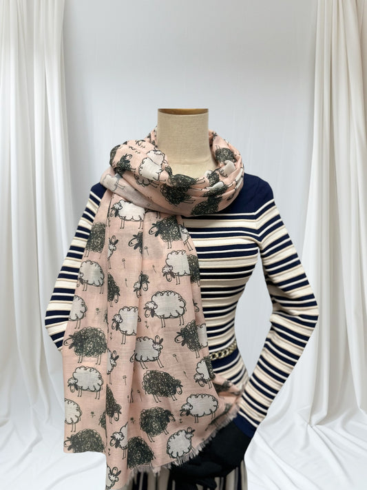 Sheep Print Large High Quality Scarf