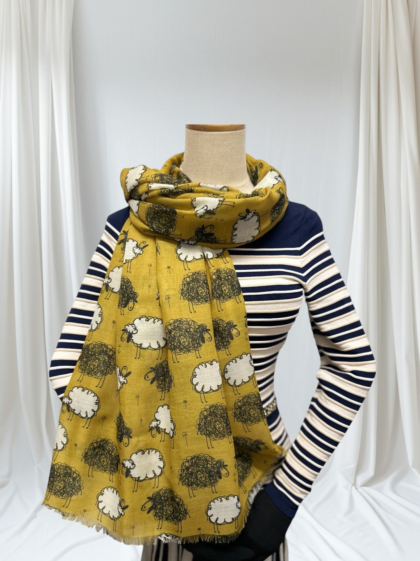 Sheep Print Large High Quality Scarf
