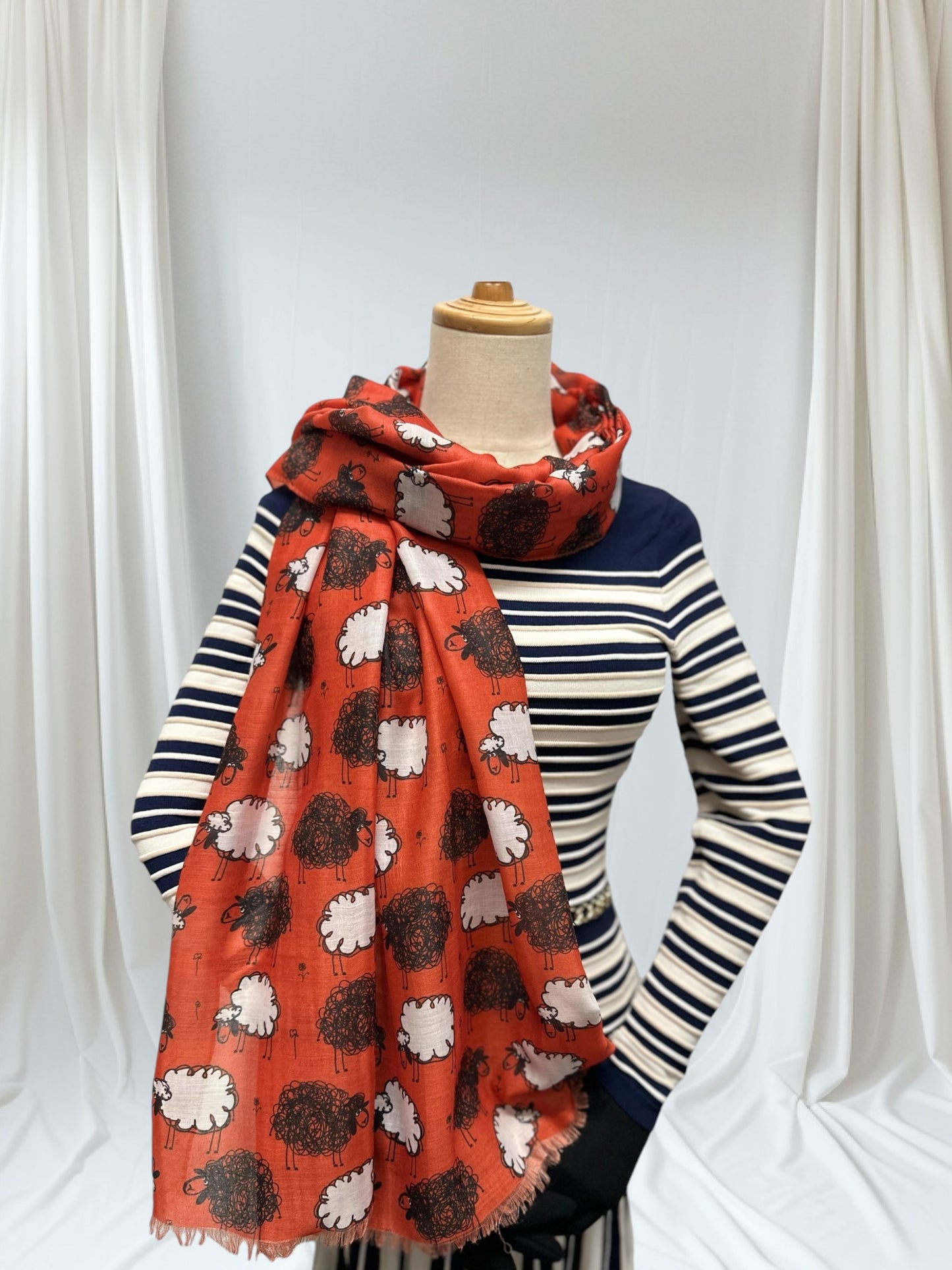Sheep Print Large High Quality Scarf