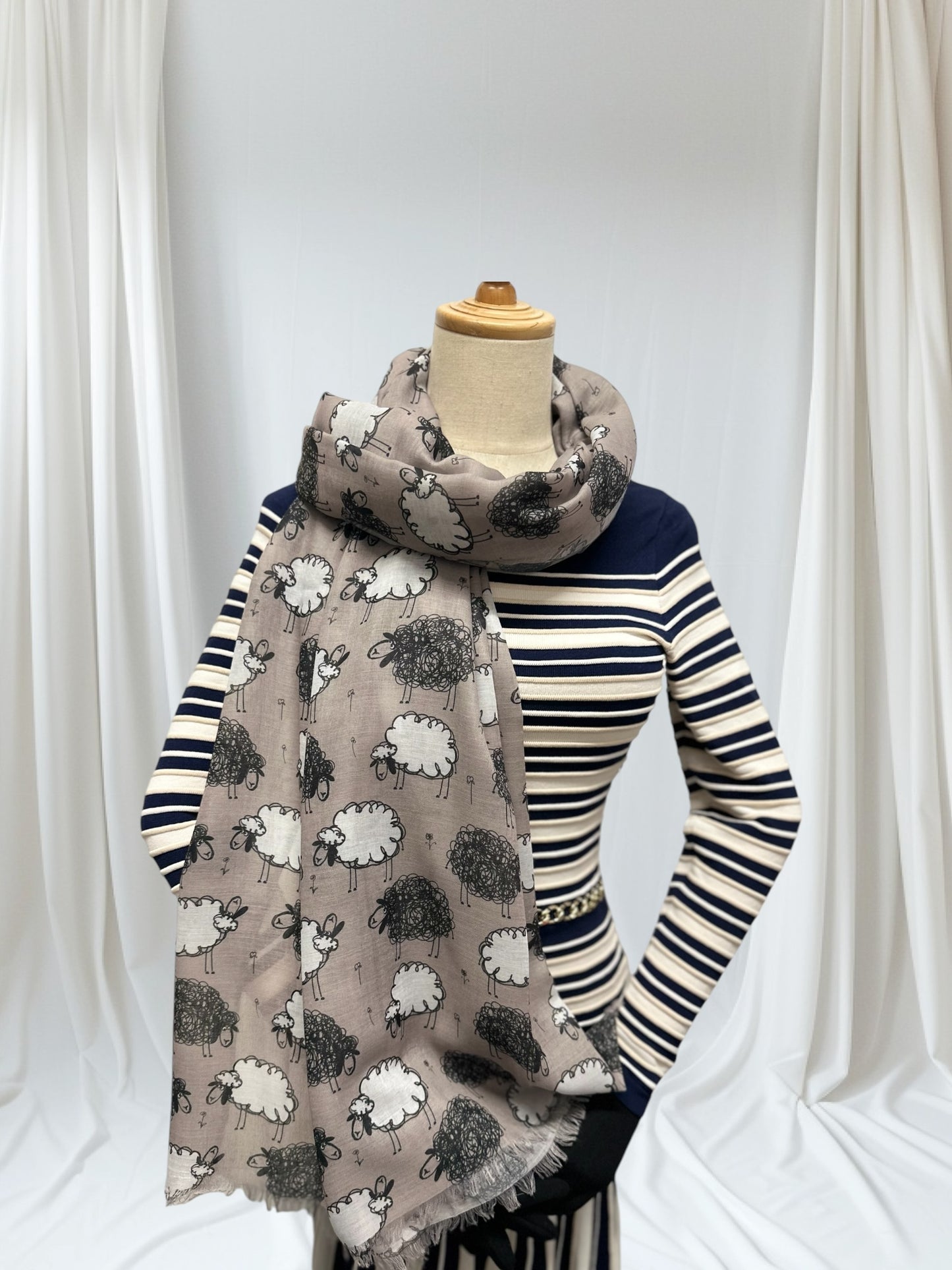 Sheep Print Large High Quality Scarf