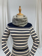 Knitted Infinity Glitter  Zigzag Snood