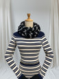 Knitted Infinity Glitter  Zigzag Snood