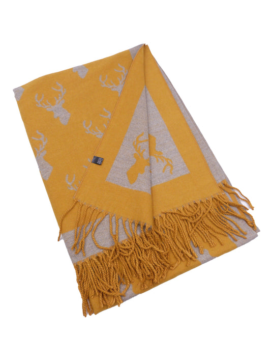 Stag Print Winter Wrap Blanket Scarf