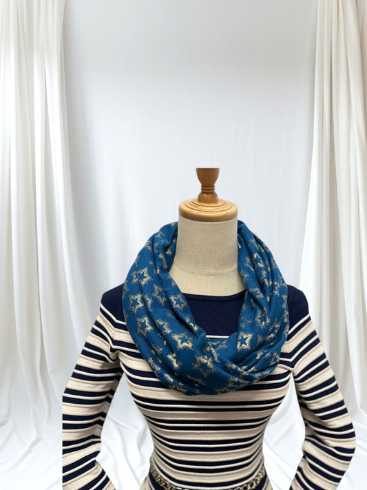 Large Glitter Stars Print Snood