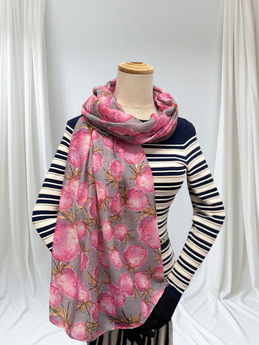 Strawberry  Print Scarf
