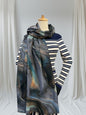 Rose gold outlined Swirl Wave  Print Pashmina