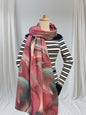 Rose gold outlined Swirl Wave  Print Pashmina
