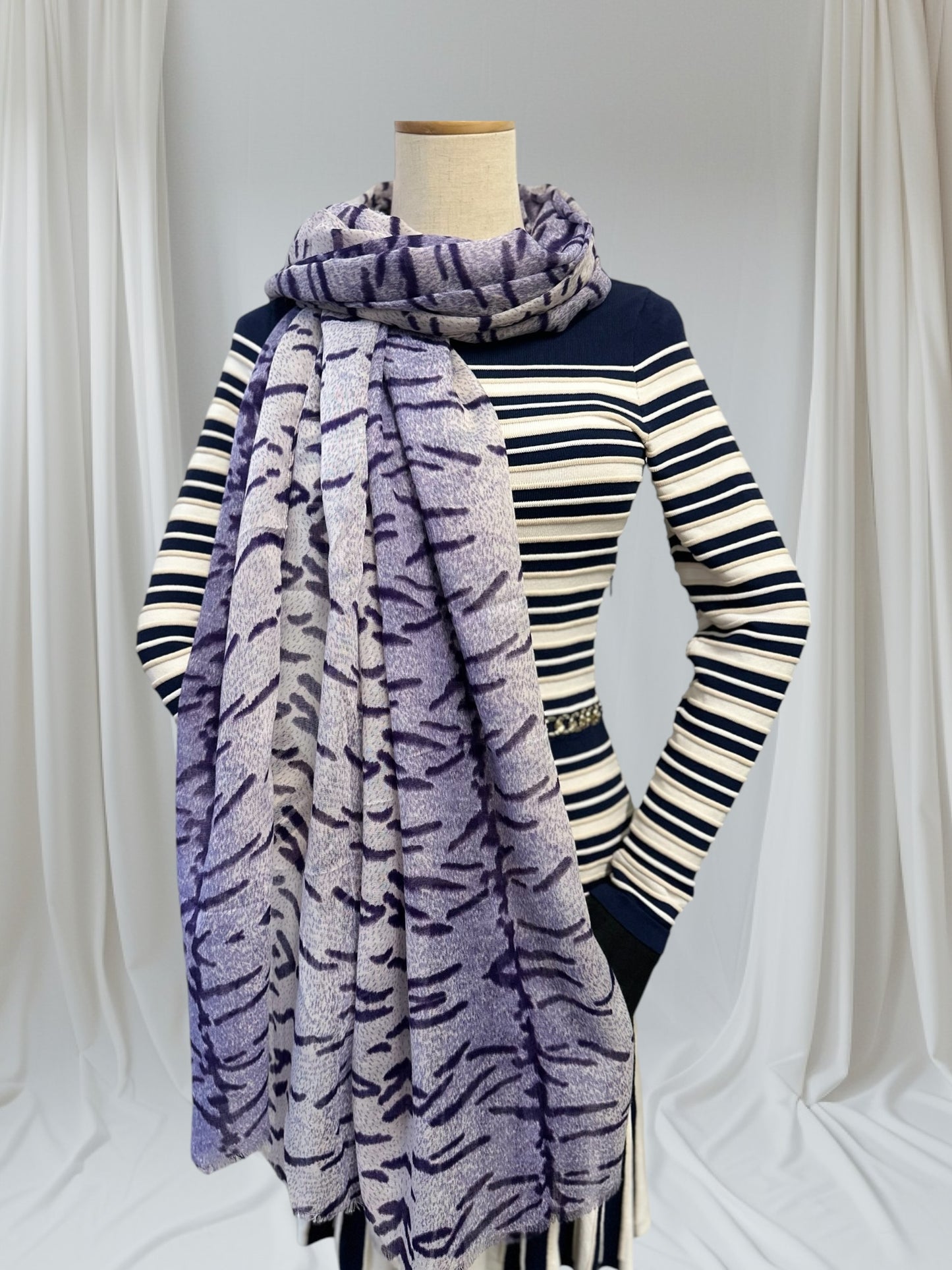 Two Tone Tiger Stripes Scarf