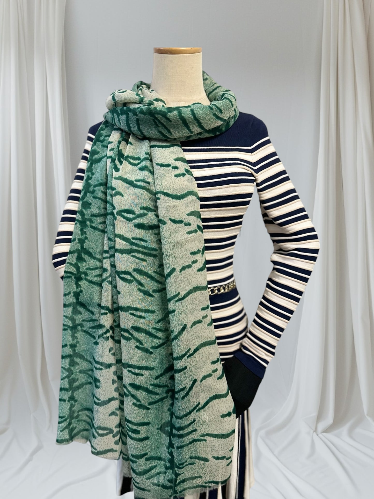 Two Tone Tiger Stripes Scarf