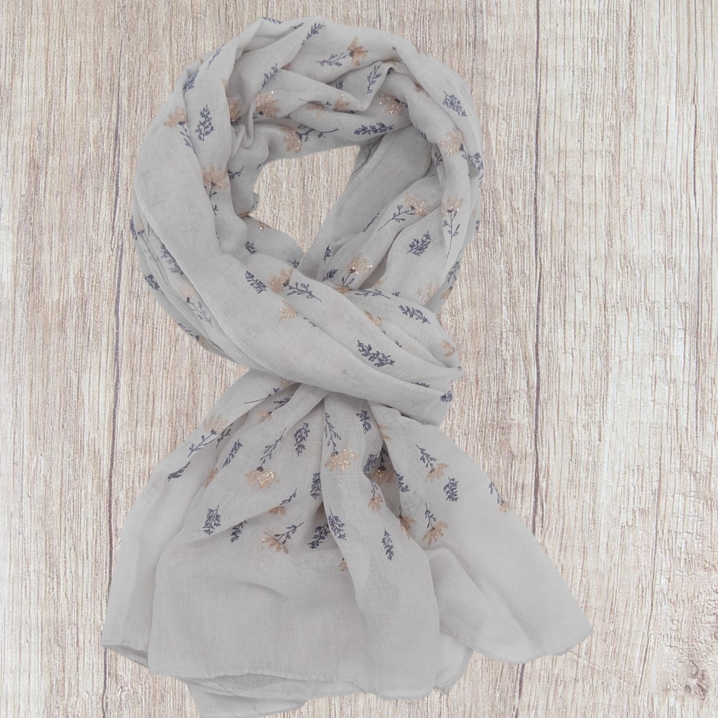 Glitter Tiny  flower Scarf