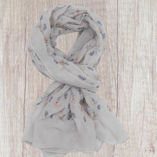 Glitter Tiny  flower Scarf