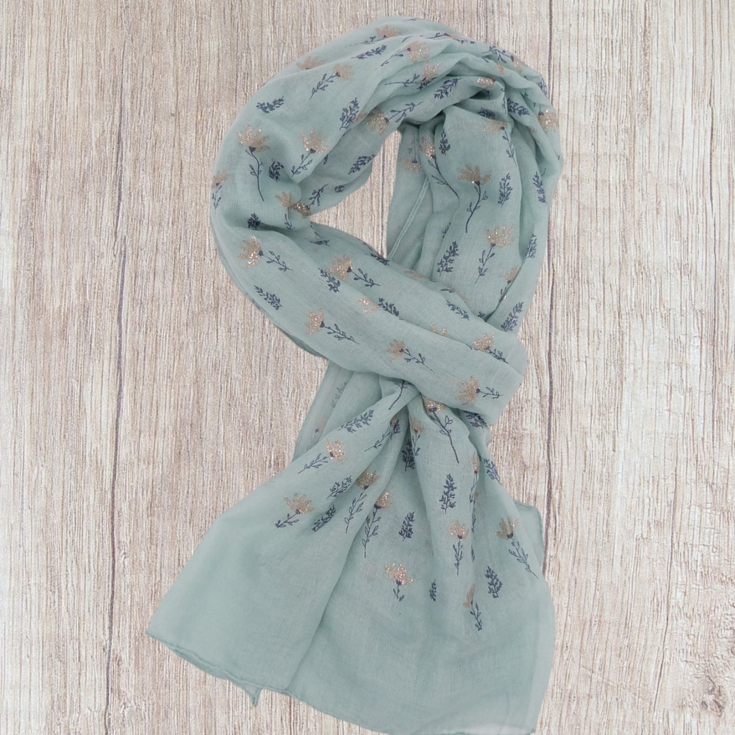 Glitter Tiny  flower Scarf
