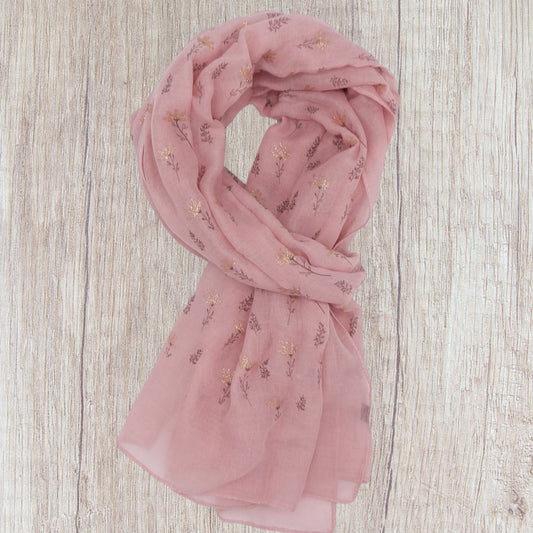Glitter Tiny  flower Scarf