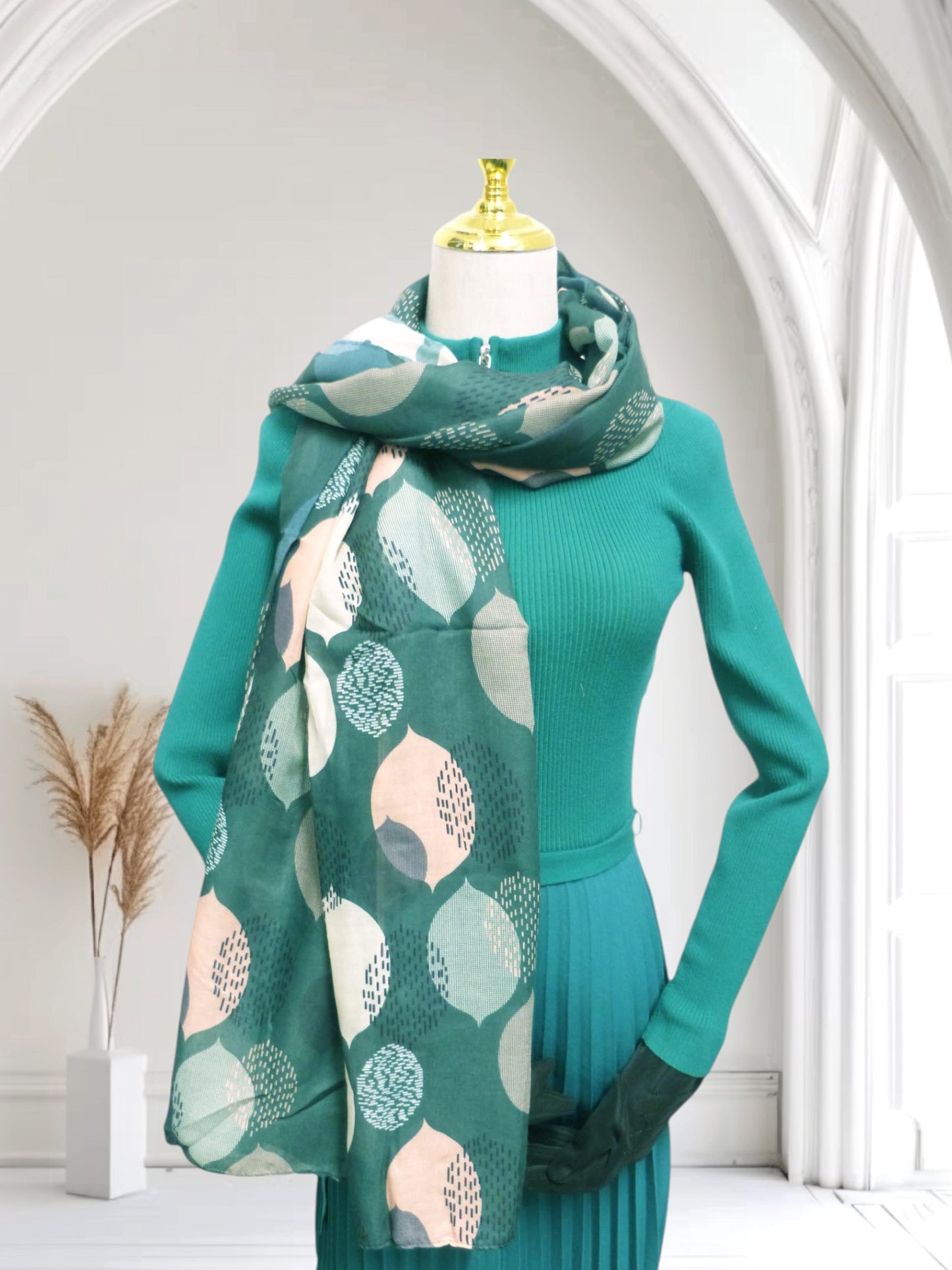 Tree Leaves  Print Scarf