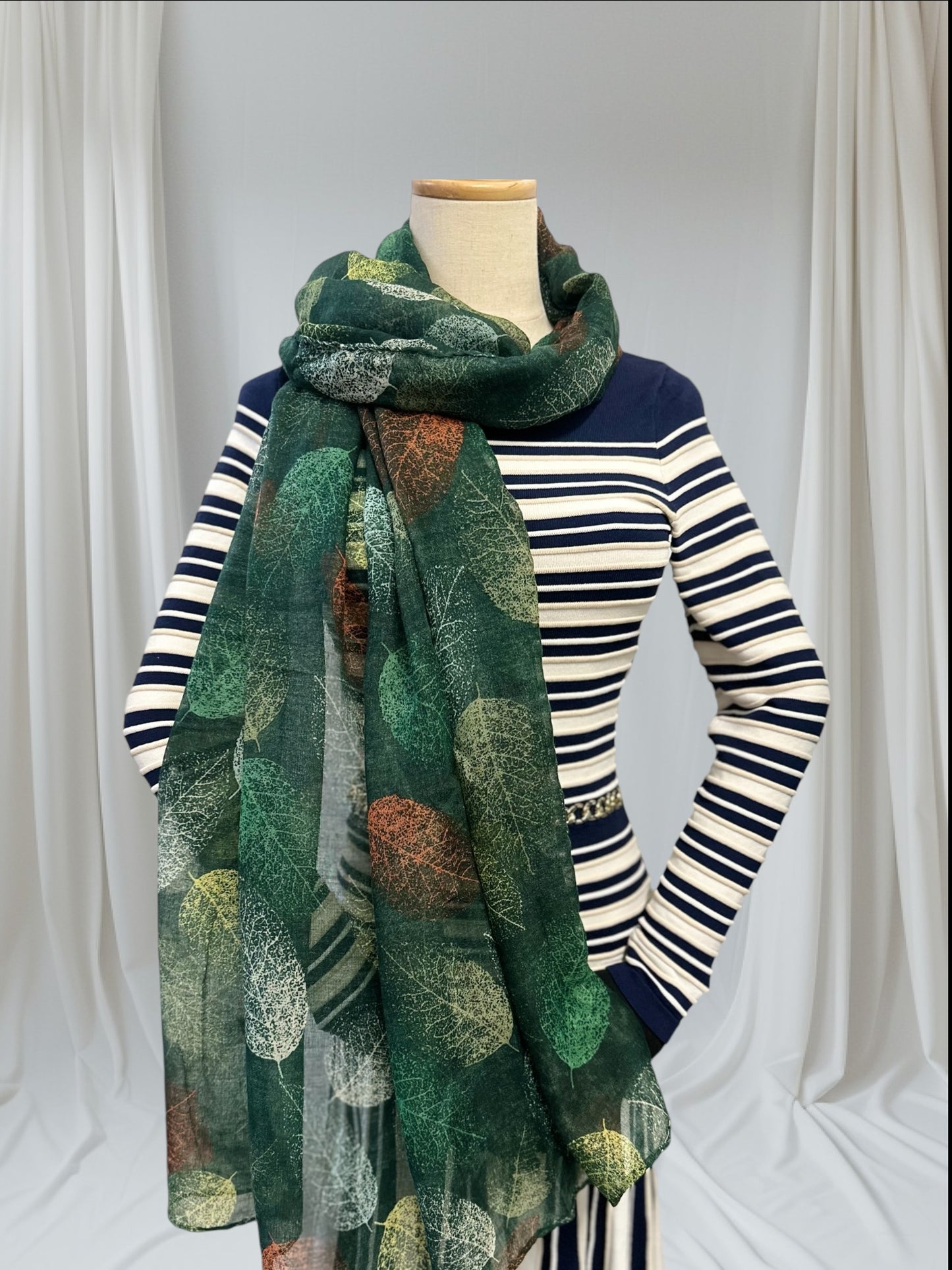 Colour Tree Leaves Leaf Print Scarf