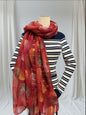 Colour Tree Leaves Leaf Print Scarf