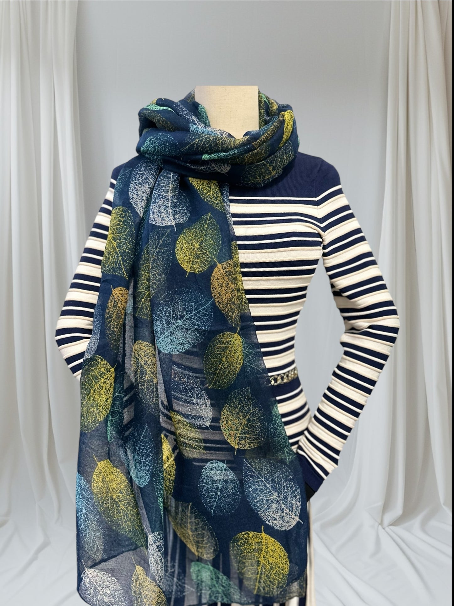 Colour Tree Leaves Leaf Print Scarf