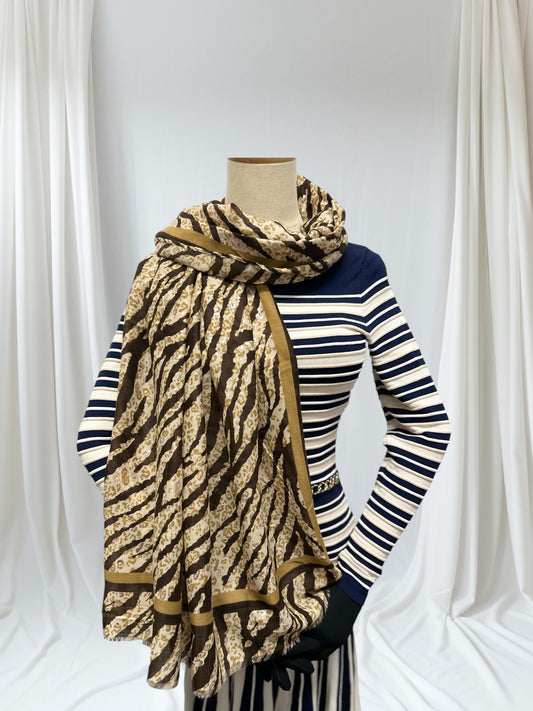 African Animal Zebra Print Scarf