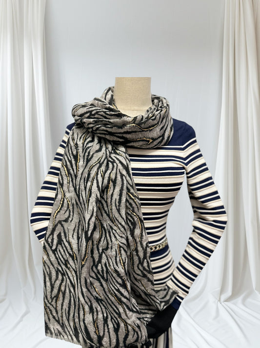 Animal Zebra Print Scarf