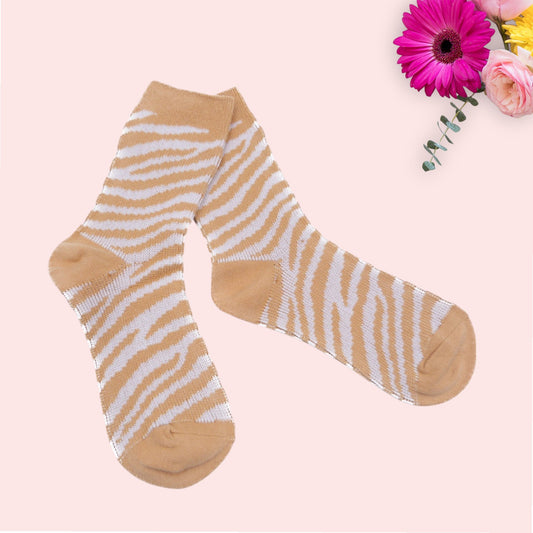 Zebra Pattern Seamless Socks