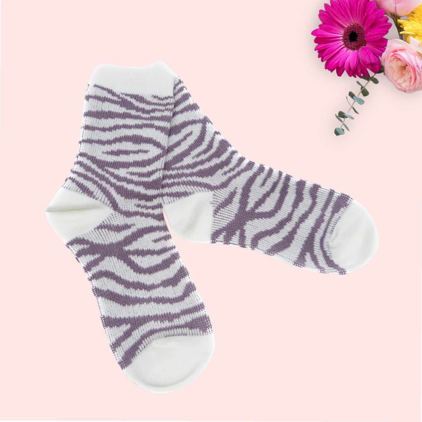 Zebra Pattern Seamless Socks