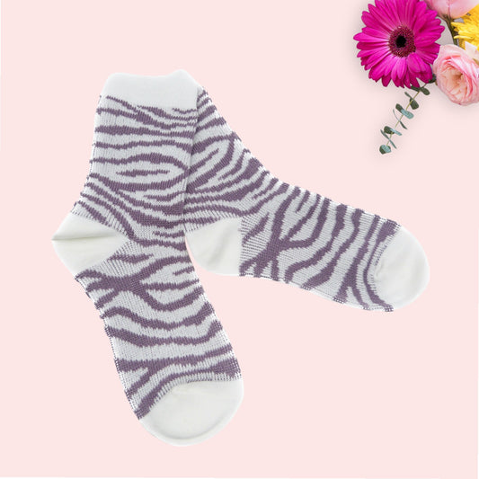 Zebra Pattern Seamless Socks