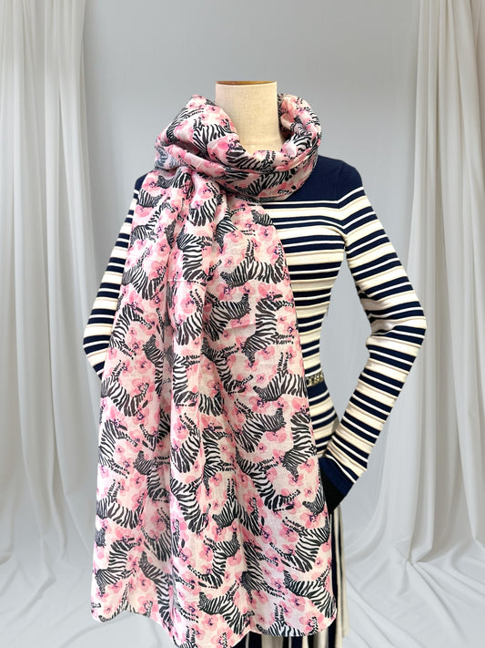 Animal Zebra Print Scarf