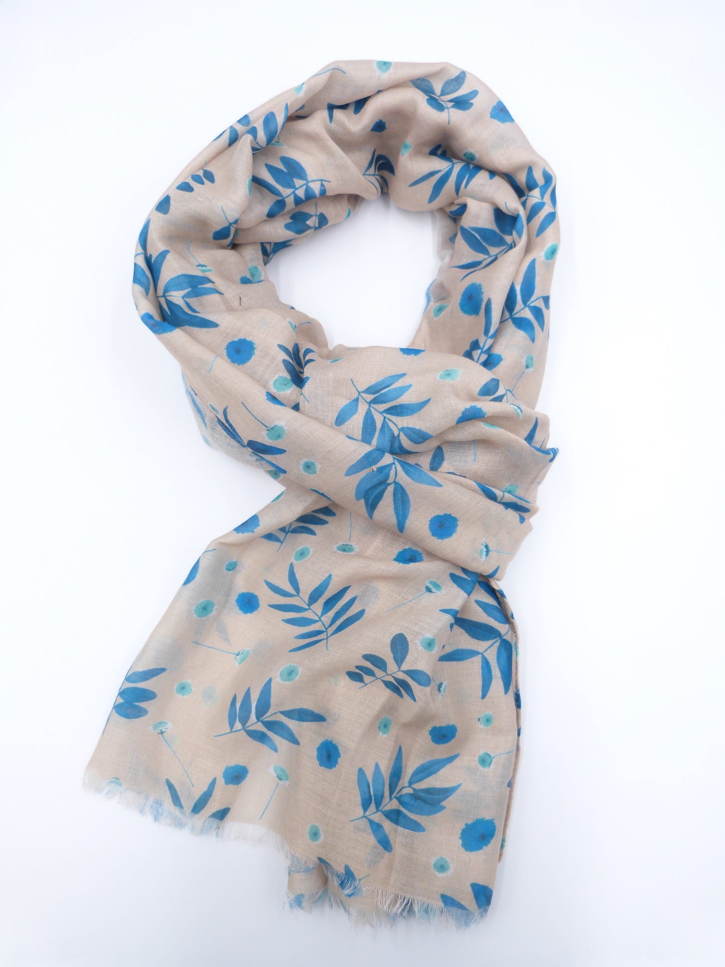 Mountain Ash Leaf Print Scarf