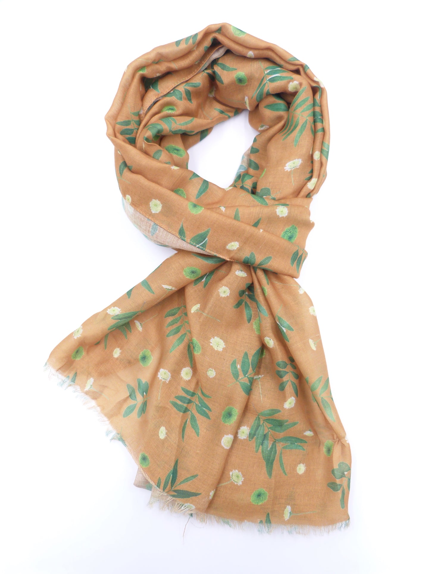 Mountain Ash Leaf Print Scarf