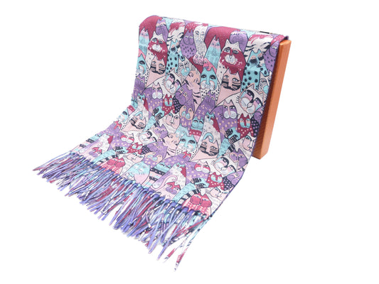 Cat  Print Scarf