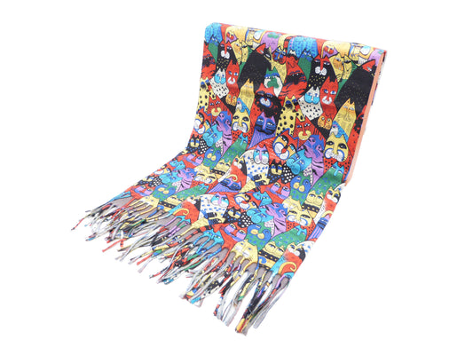 Cat  Print Scarf