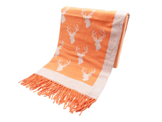 Stag Print Winter Wrap Blanket Scarf